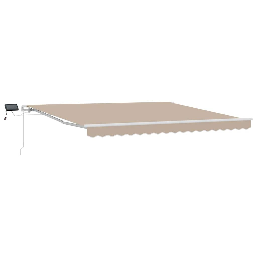 Retractable Awning Beige 400 x 300 cm Fabric and Steel