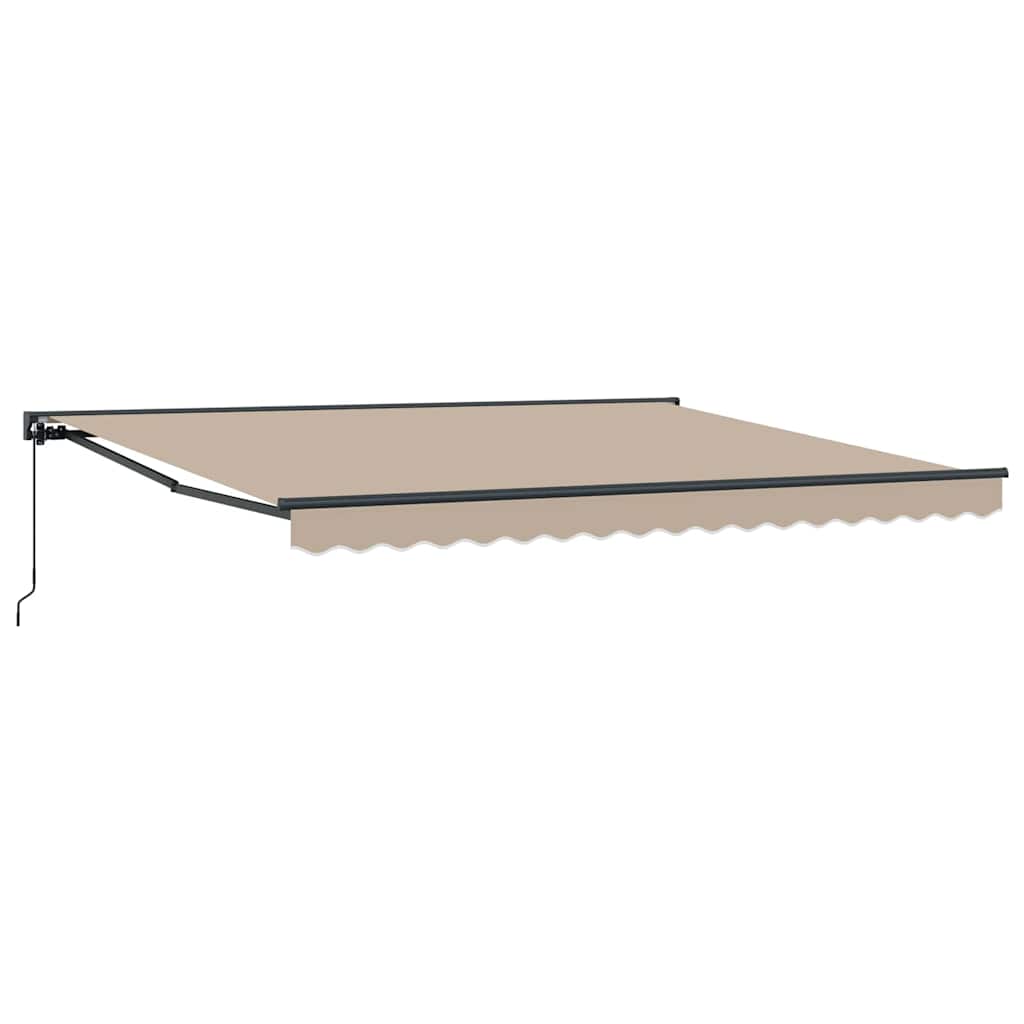 Awning Frame Beige 400 x 300 cm Polyester with PU coating