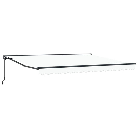 Awning Frame White 400 x 300 cm Polyester with PU coating