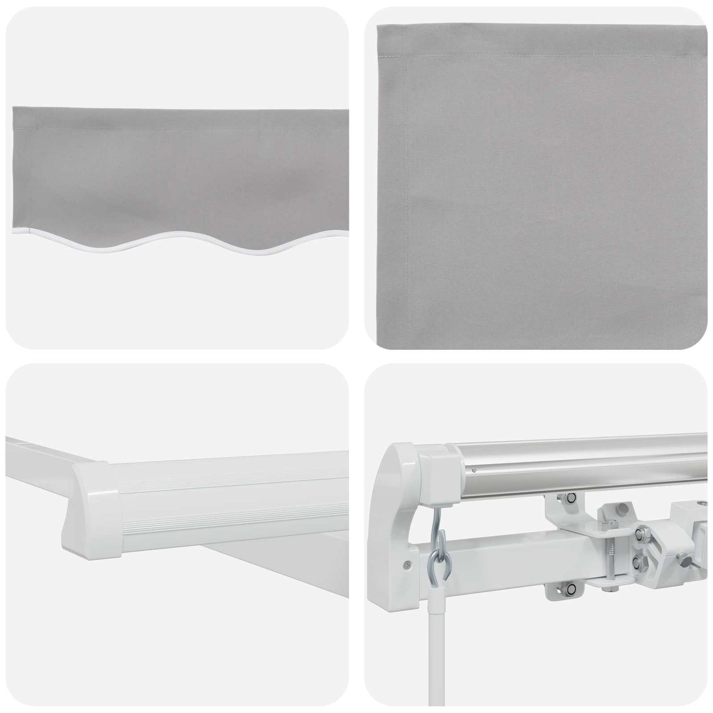 Retractable Awning Light Grey 400 x 300 cm