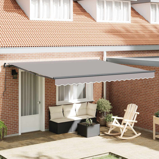 Retractable Awning Light Grey 400 x 300 cm