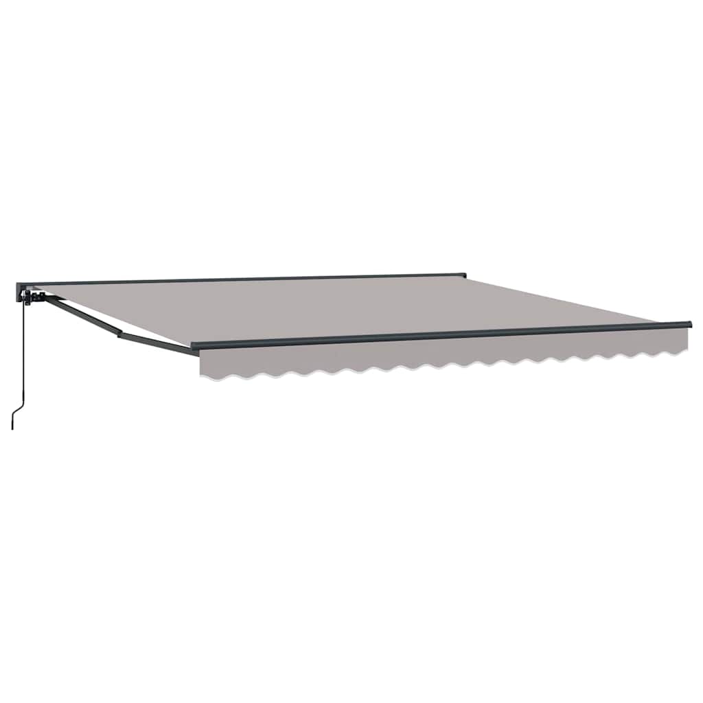 Awning Frame Light Grey 400 x 300 cm Polyester with PU coating