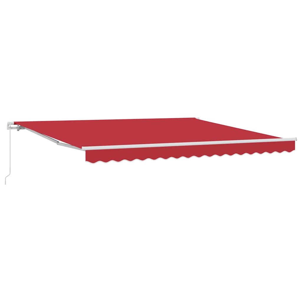 Retractable Awning Red 400 x 300 cm Polyester and Aluminium