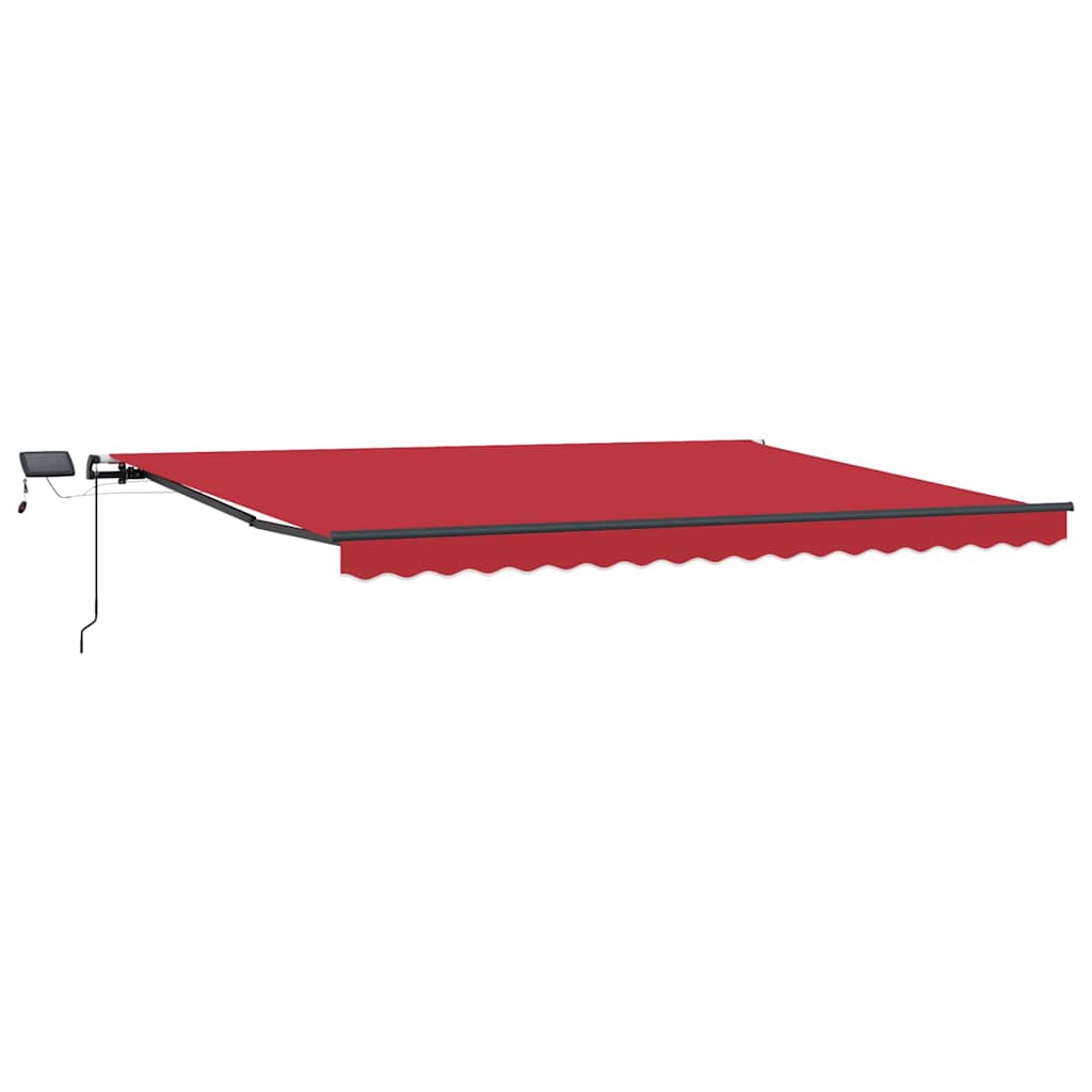 Retractable Awning Red 400 x 300 cm Fabric and Aluminium