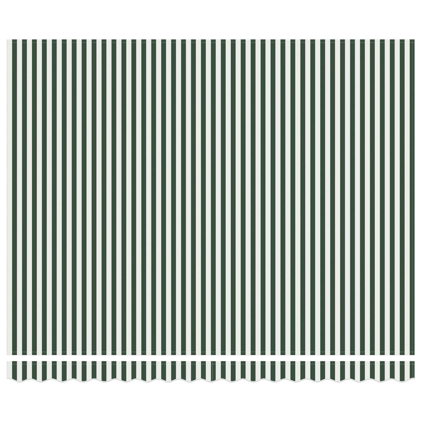 Retractable Awning Manual Green and White 400 x 300 cm