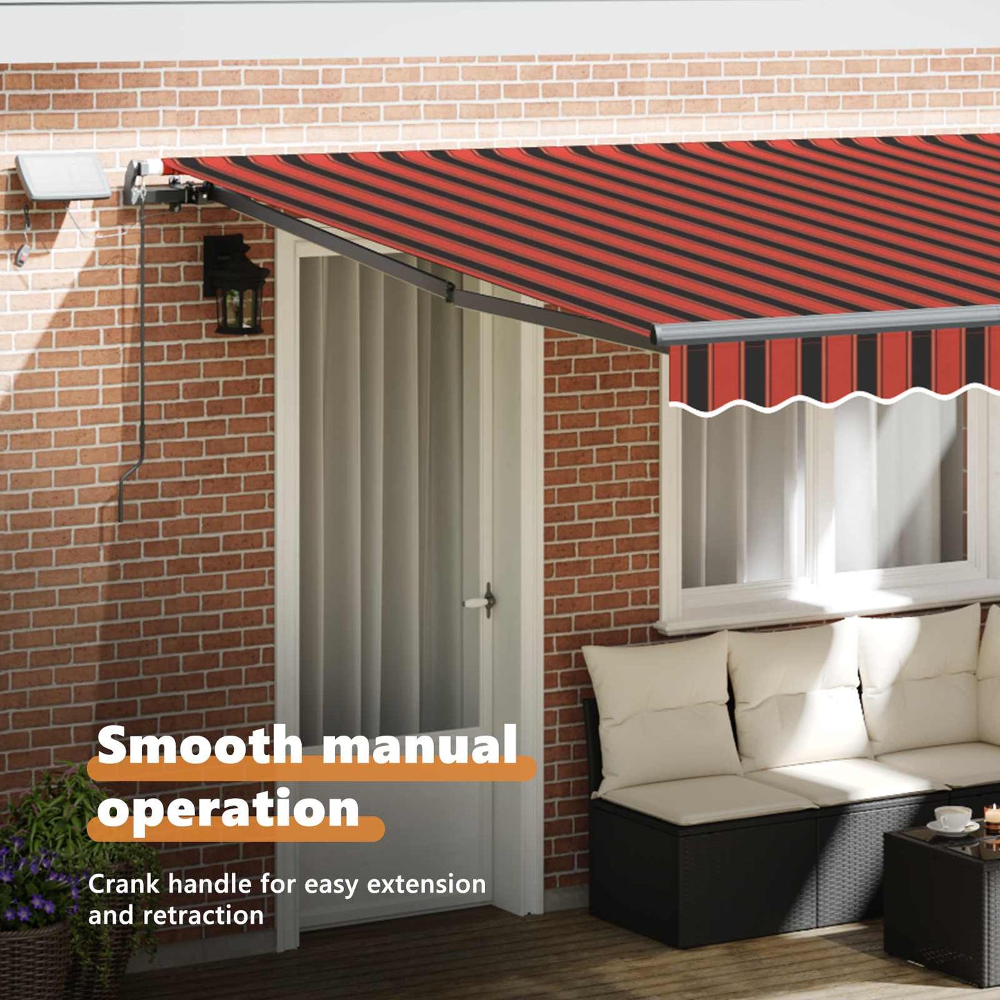 Retractable Awning Orange and brown 400 x 350 cm