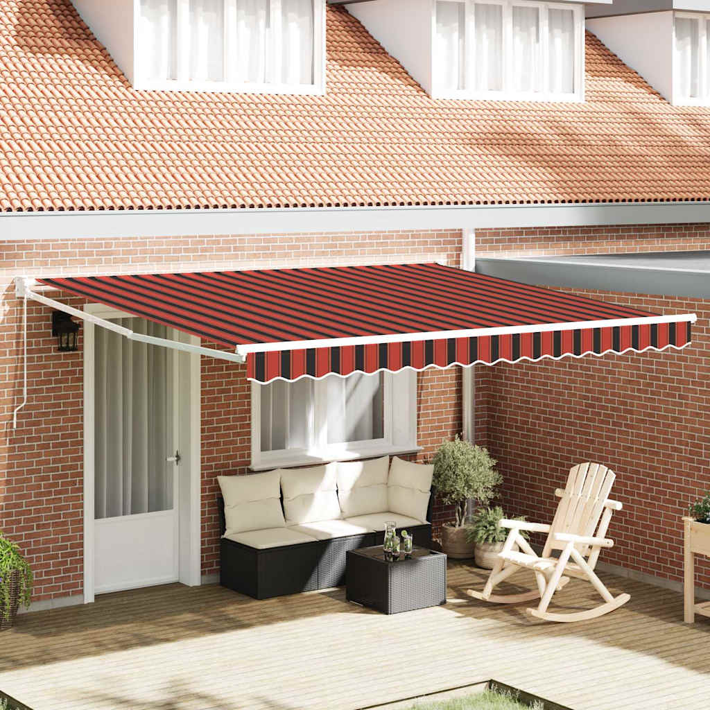 Retractable Awning Yellow and Orange 400 x 350 cm