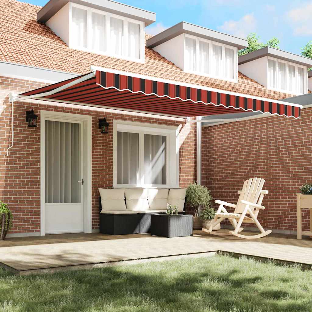 Retractable Awning Yellow and Orange 400 x 350 cm