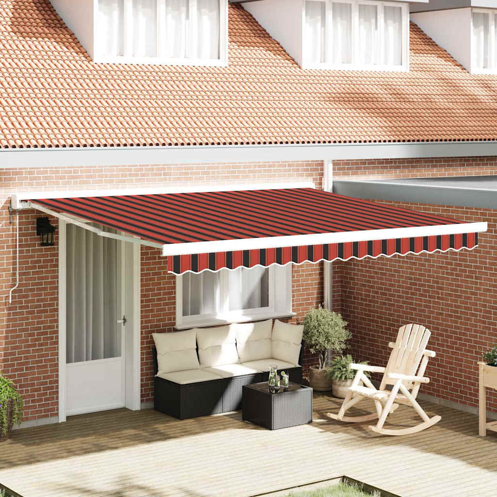 Retractable Awning Yellow and Orange 400 x 350 cm