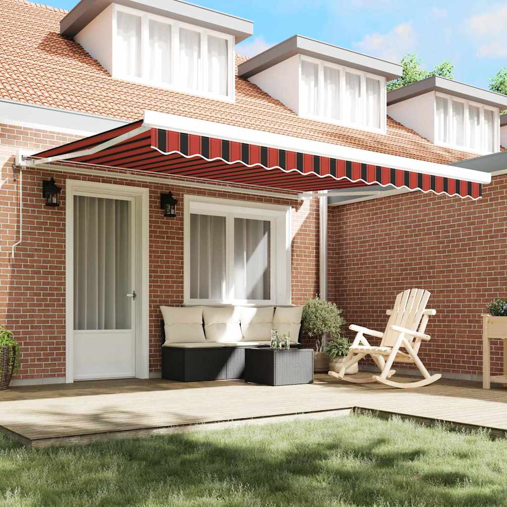 Retractable Awning Yellow and Orange 400 x 350 cm
