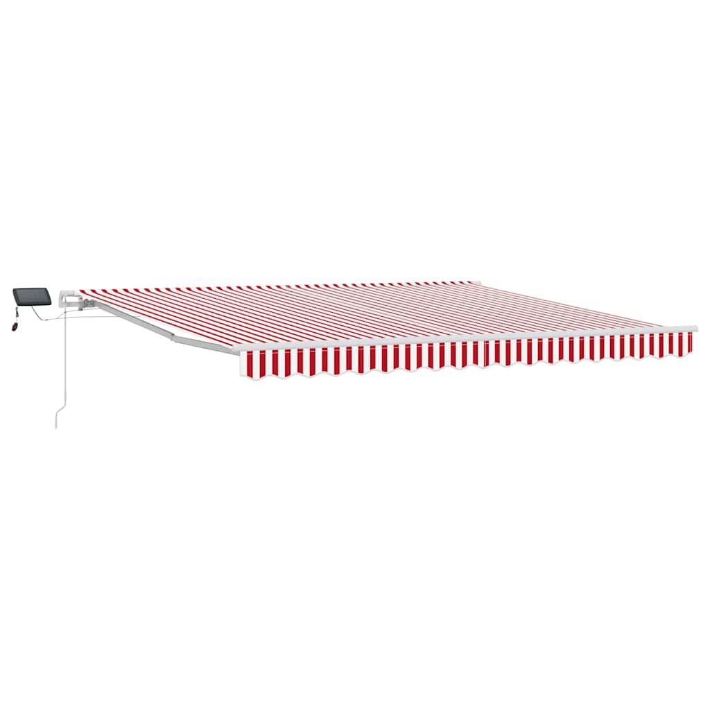Retractable Awning Red and White 400 x 300 cm