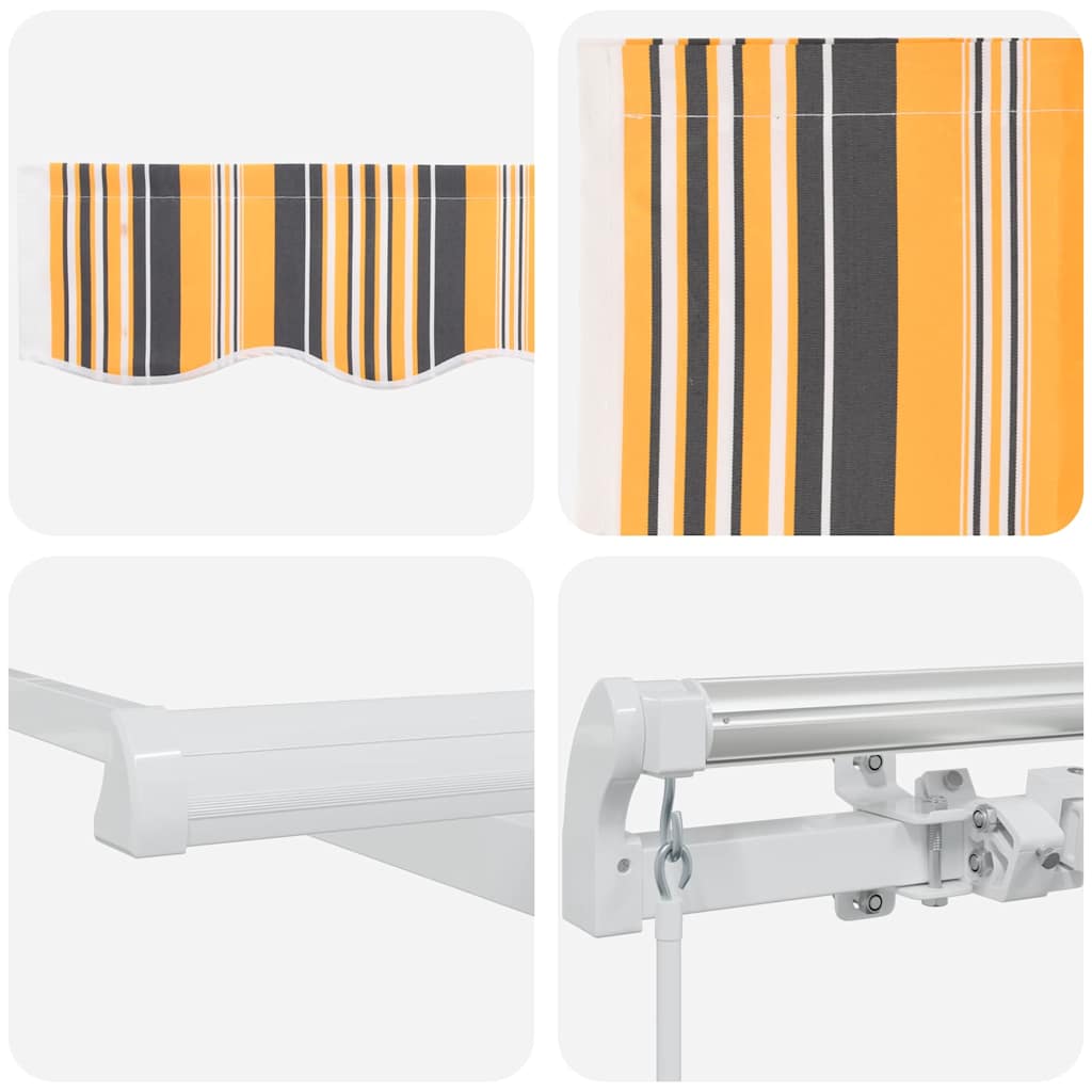 Retractable Awning Manual Multicolour 400 x 350 cm
