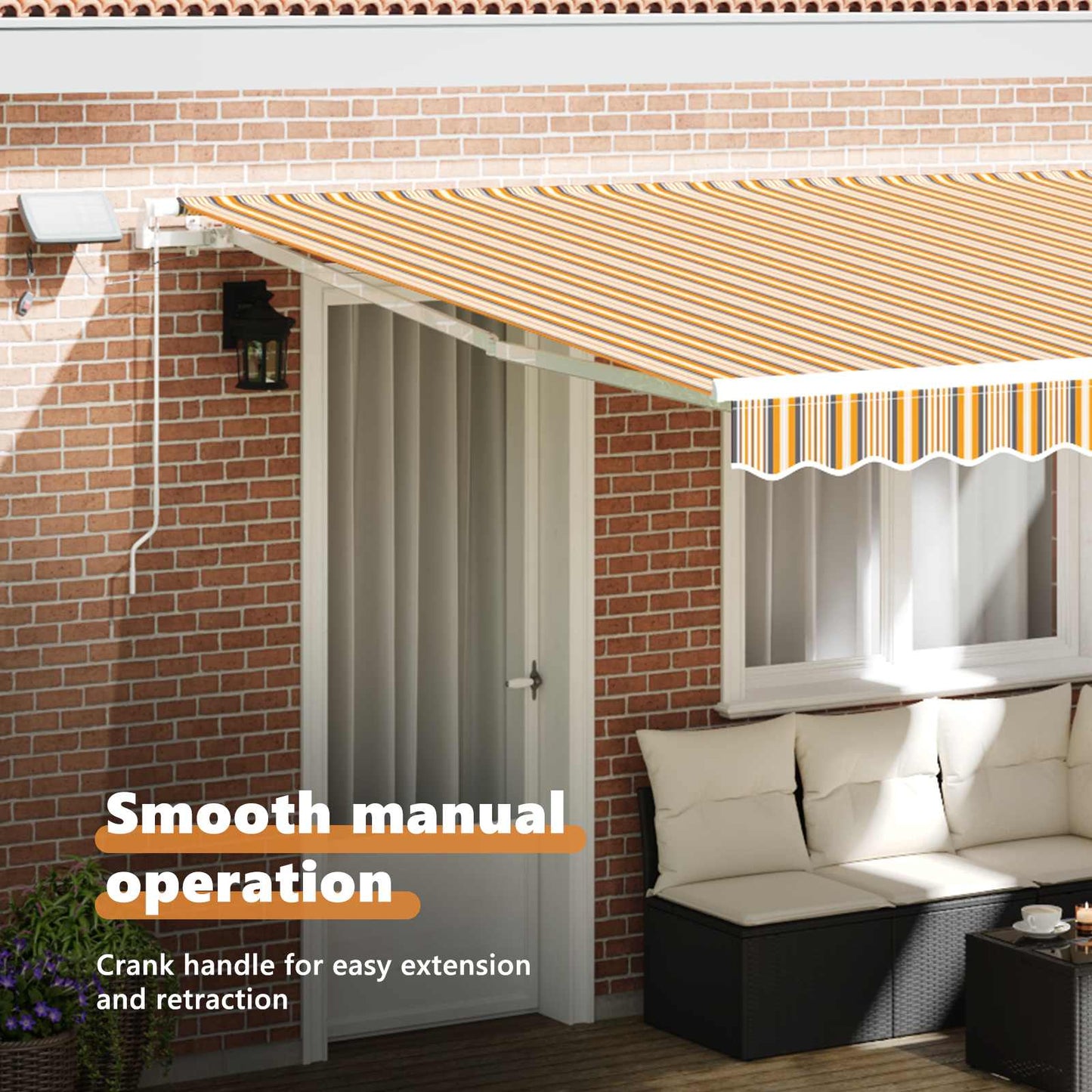 Retractable Awning Multicolour 400 x 300 cm
