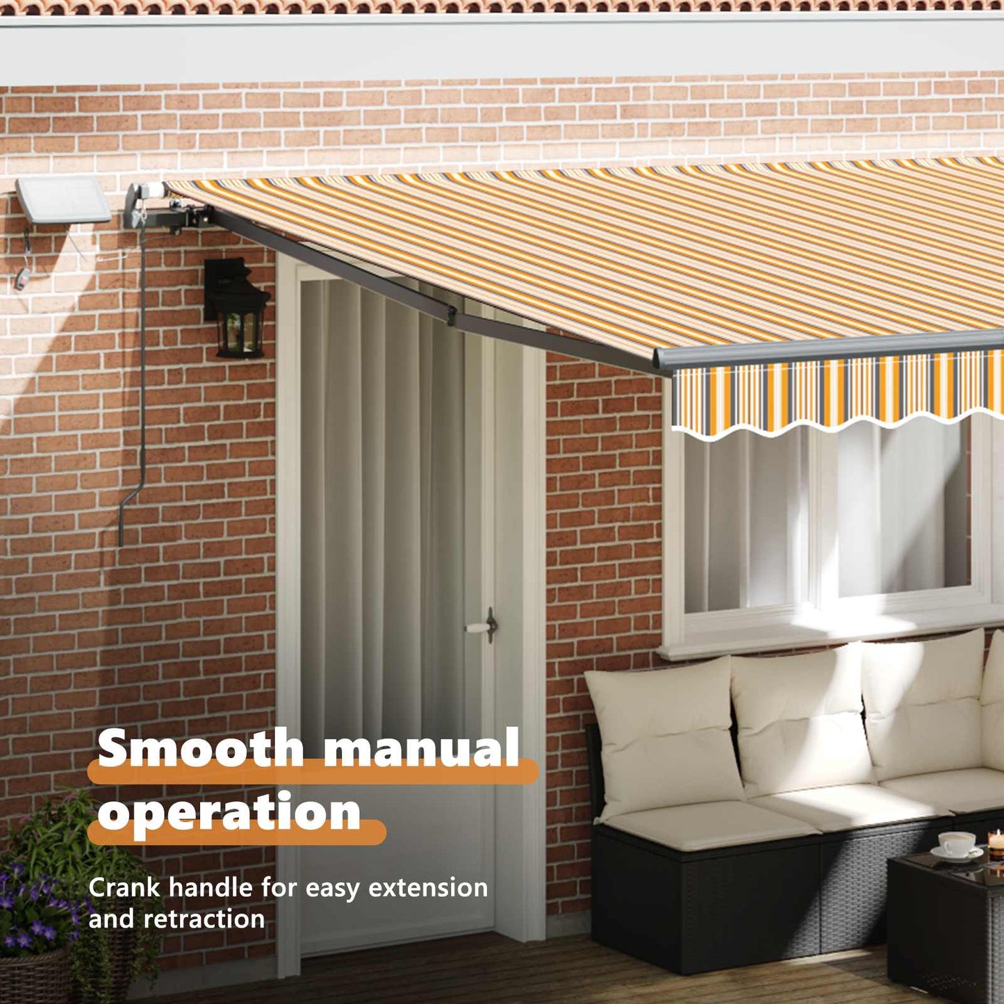 Retractable Awning Multicolour 400 x 350 cm