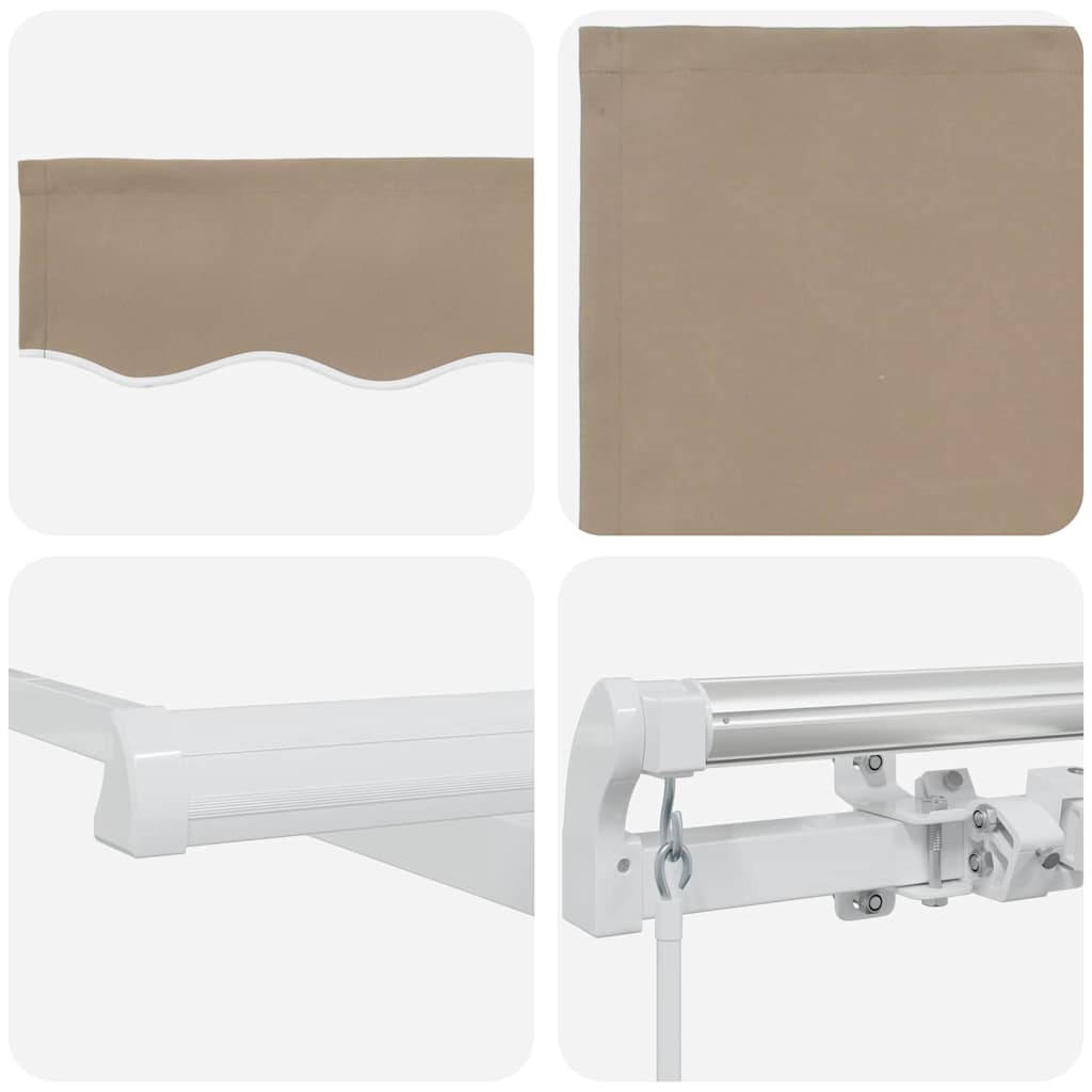 Awning Manual Beige 400 x 350 cm Polyester and Metal