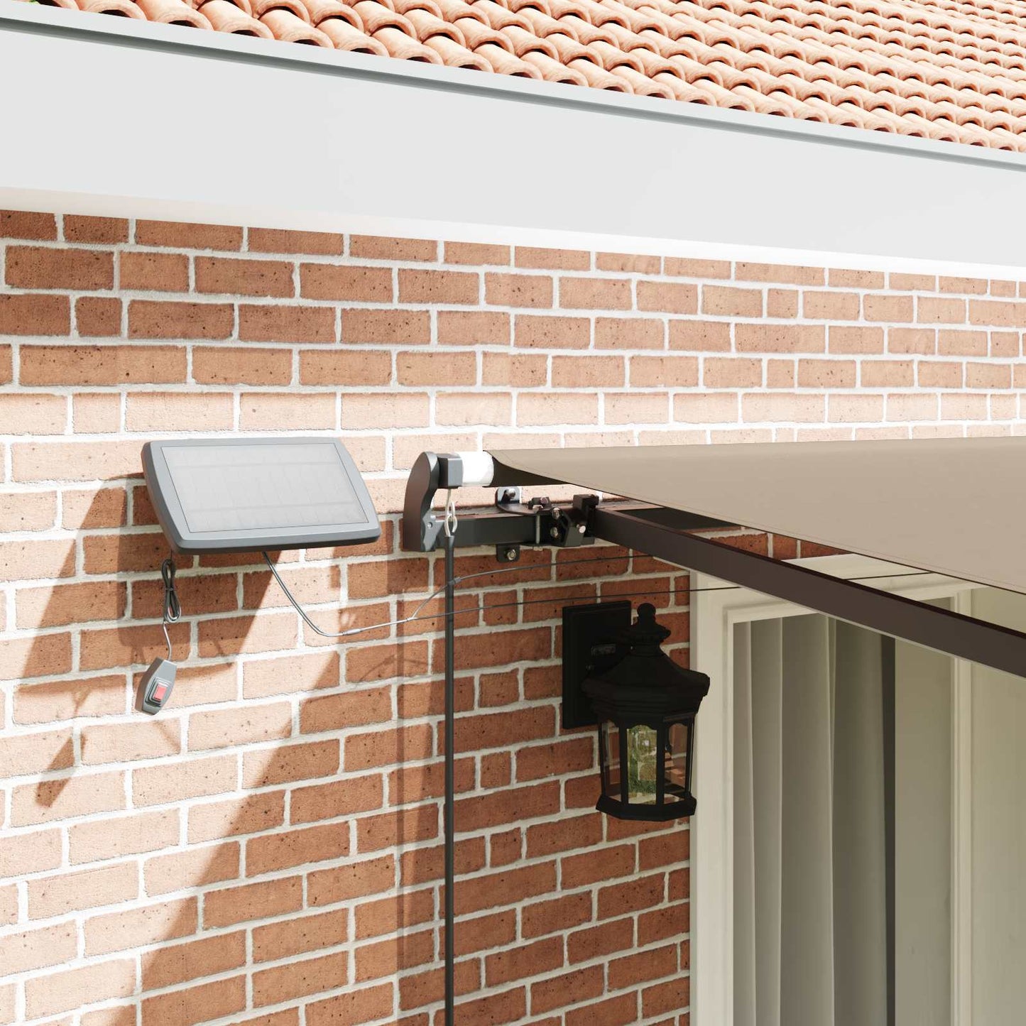 Retractable Awning Beige 400 x 350 cm Fabric