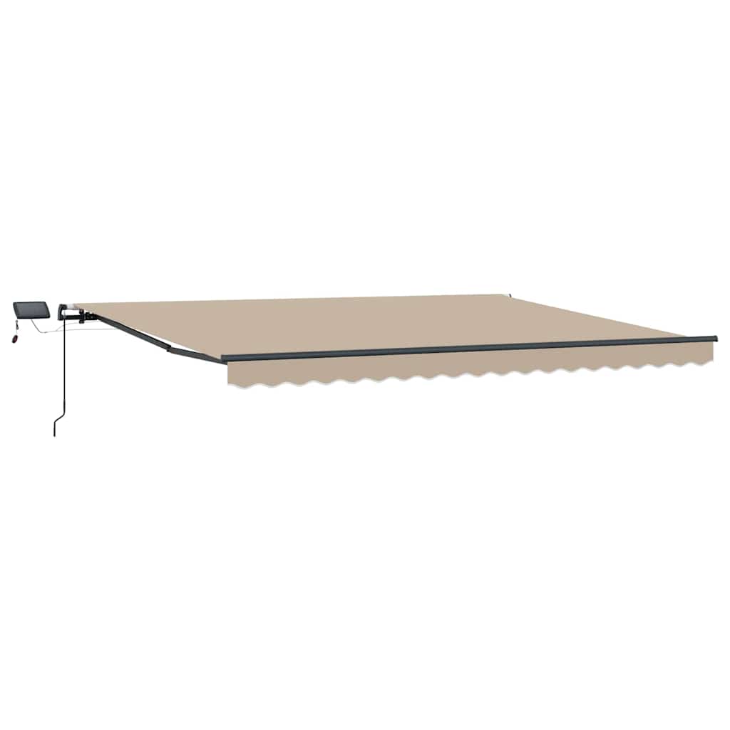 Retractable Awning Beige 400 x 350 cm Fabric and Aluminium