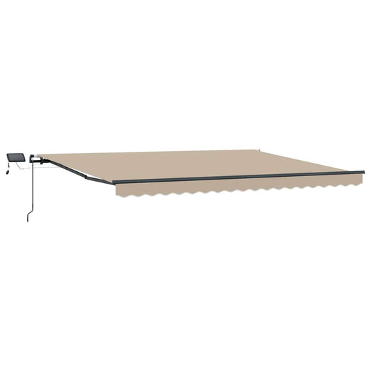 Retractable Awning Beige 400 x 350 cm Fabric and Aluminium