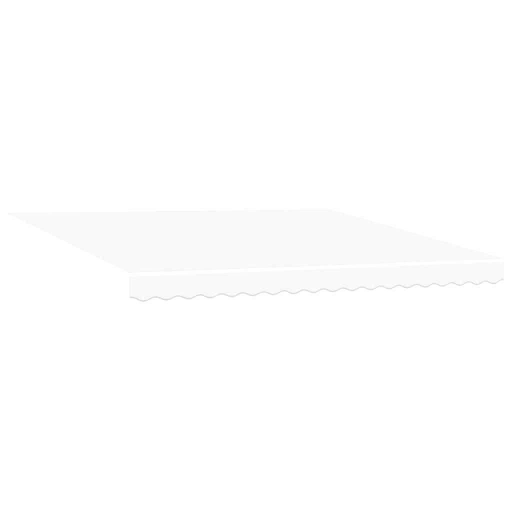 Retractable Awning Manual White 400 x 300 cm Fabric and Steel