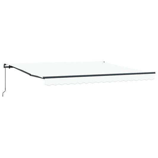 Retractable Awning White 400 x 350 cm Polyester and Aluminium