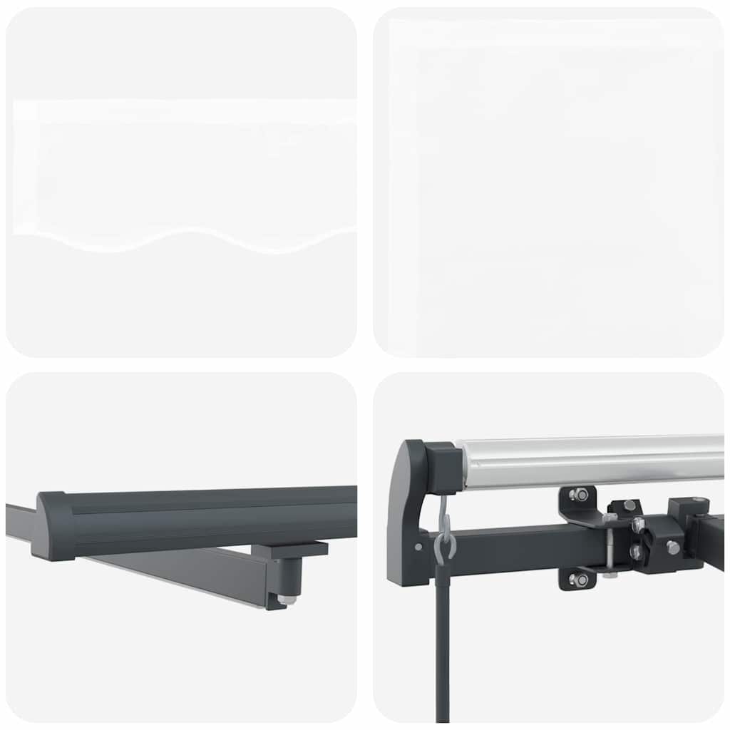 Retractable Awning Manual White 400 x 350 cm Fabric