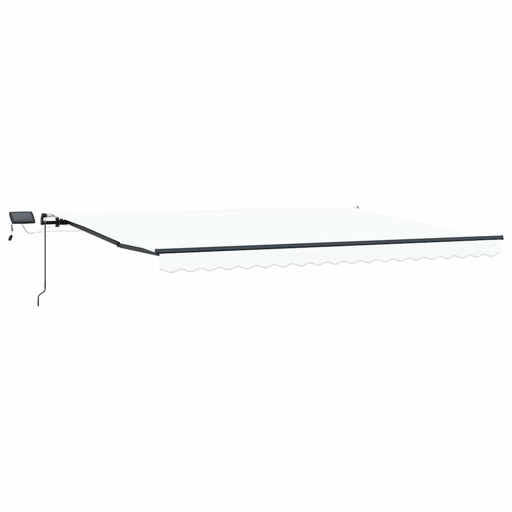 Retractable Awning Manual White 400 x 350 cm Fabric