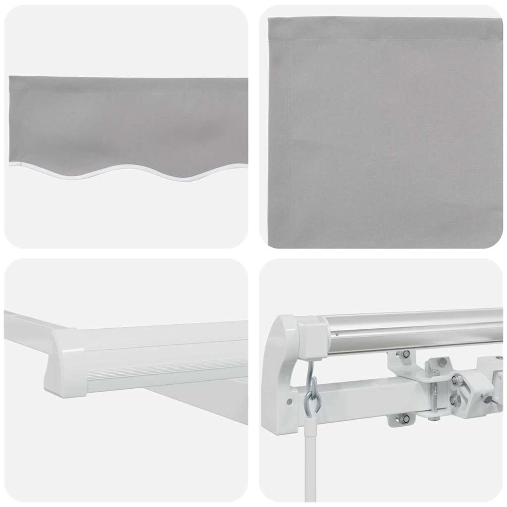 Awning Manual Light grey 400 x 350 x 165 cm Polyester and Metal