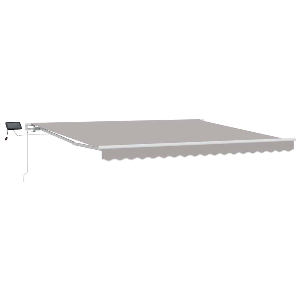 Retractable Awning Light Grey 400 x 300 cm Fabric and Aluminium
