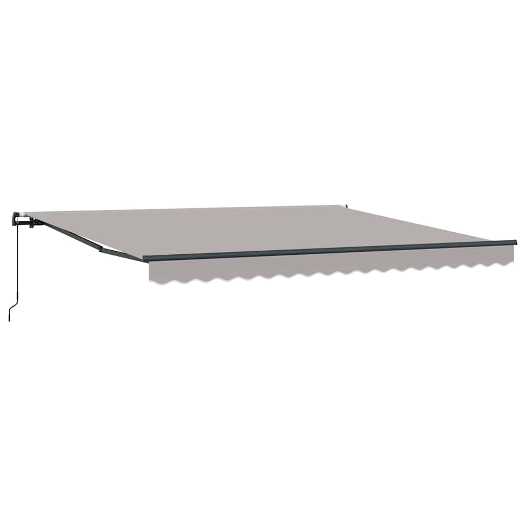 Retractable Awning Light Grey 400 x 350 cm Polyester and Steel