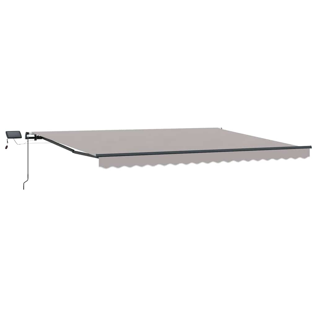 Retractable Awning Manual Light grey 400 x 350 cm Fabric