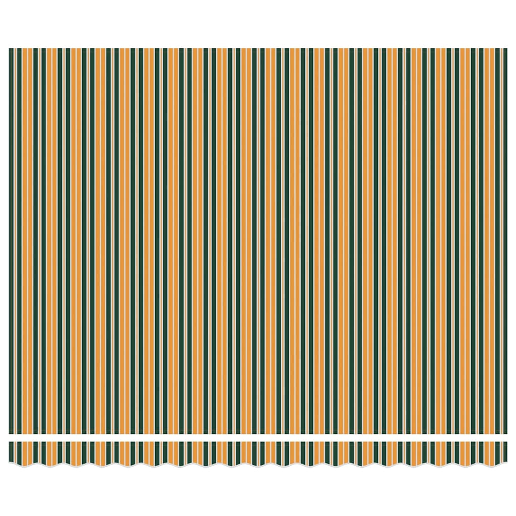 Awning Green and White 400 x 350 x 165 cm Polyester and Metal
