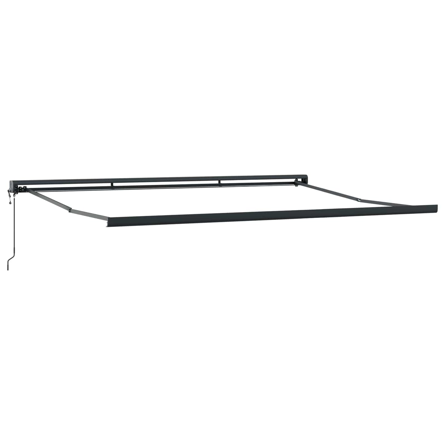 Retractable Awning Manual Green and white 400 x 350 cm Fabric