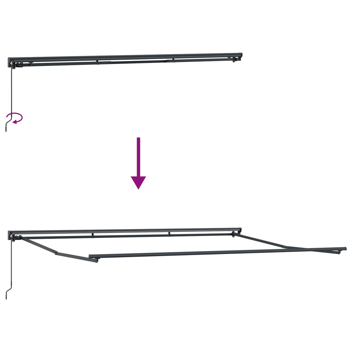 Awning Frame Cream 450 x 300 cm Polyester with PU coating