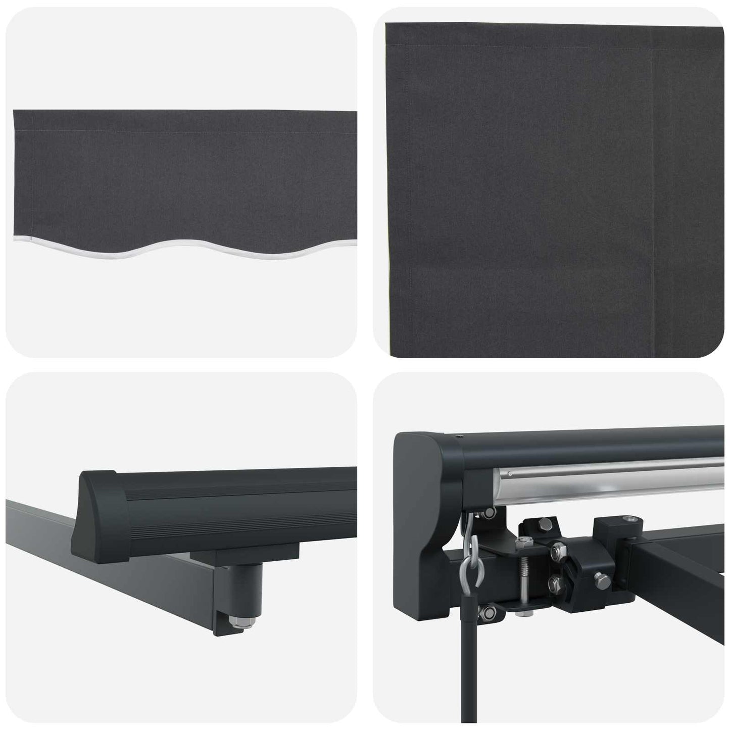 Awning Frame Anthracite 450 x 300 cm Polyester with PU coating