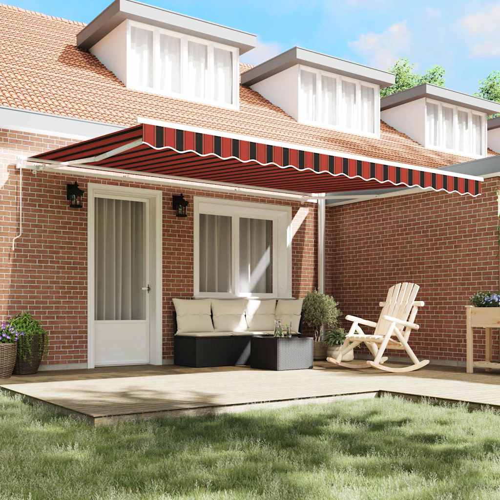 Awning Orange and Brown 450 x 300 x 165 cm Polyester and Metal