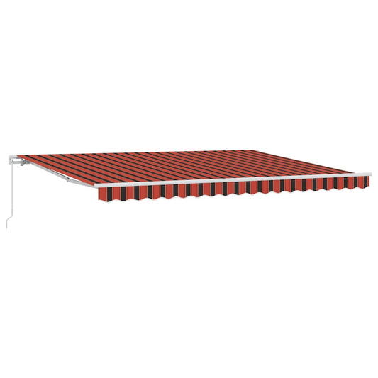 Retractable Awning Orange and Brown 450 x 300 x 165 cm