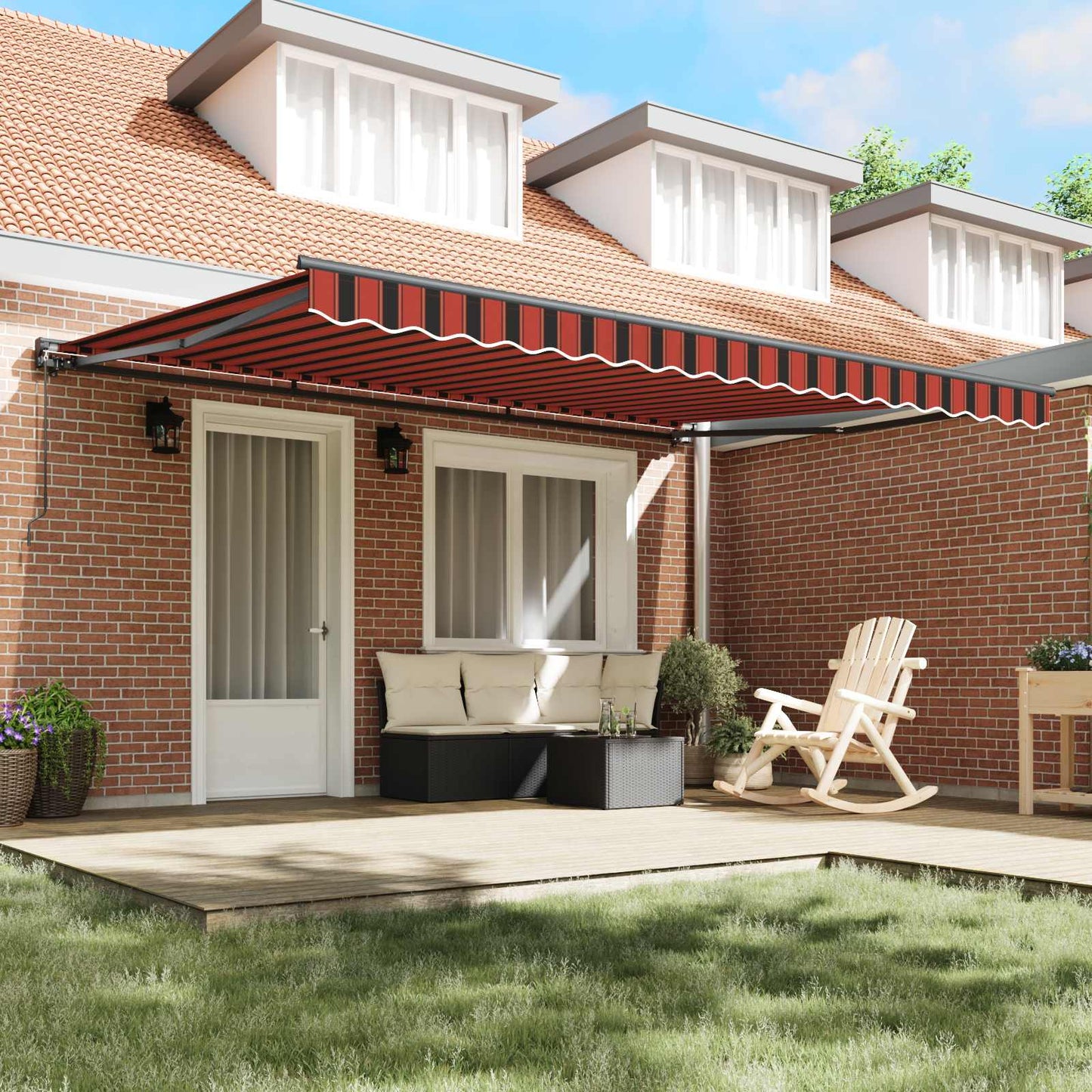 Awning Frame Orange and Black 450 x 300 cm