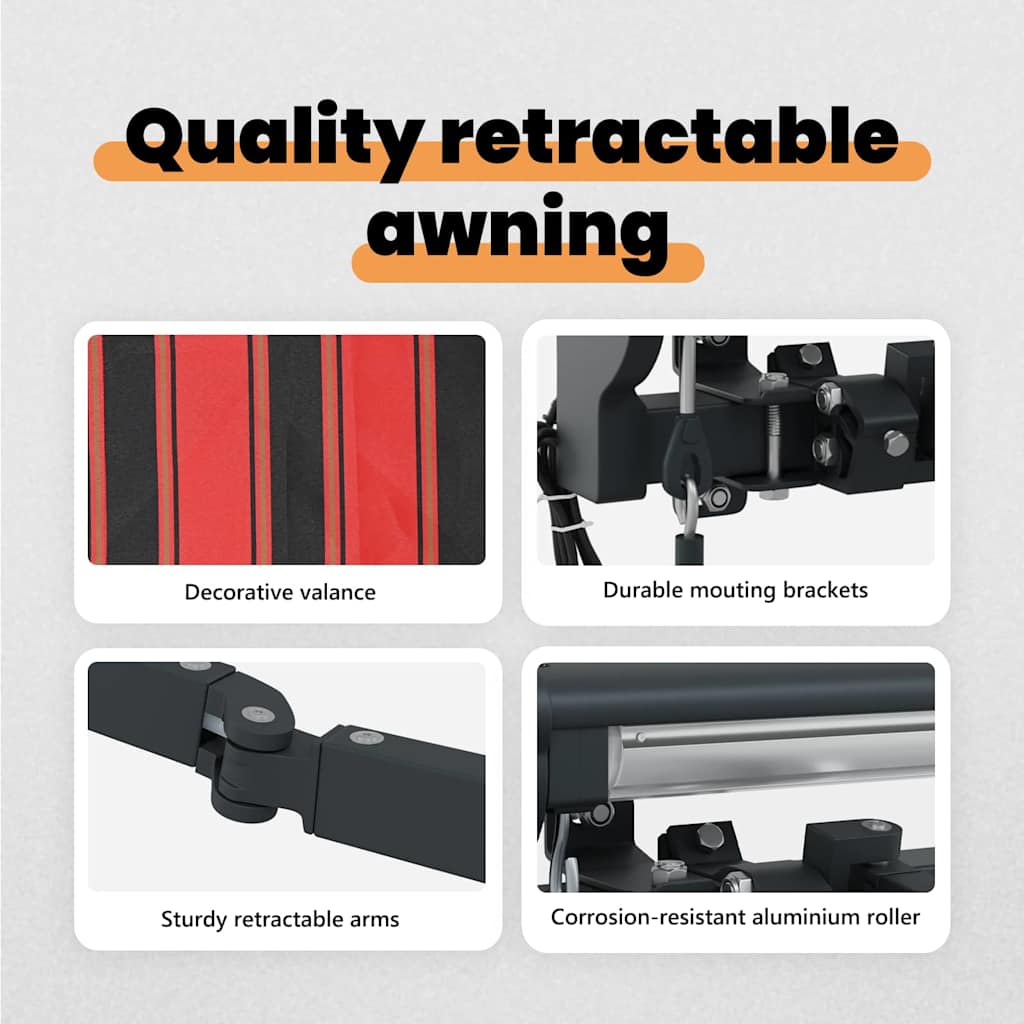 Awning Frame Orange and Black 450 x 300 cm