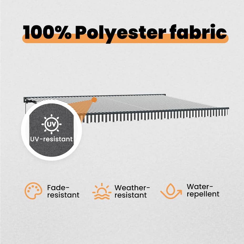 Awning Frame Anthracite and White 450 x 300 cm