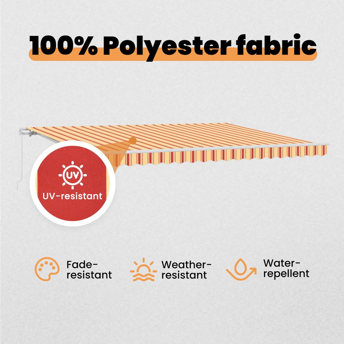 Retractable Awning 450 x 300 cm Polyester and Aluminium
