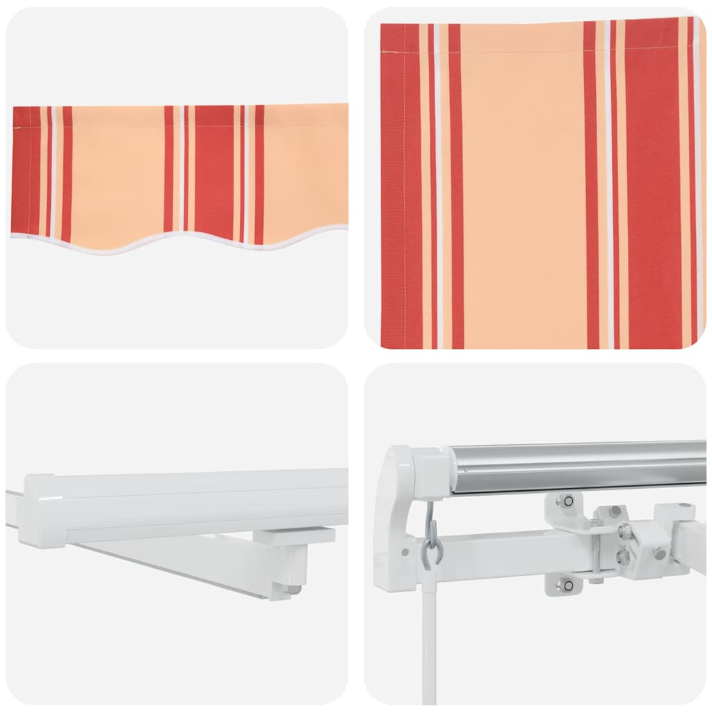 Retractable Awning with Yellow and orange 450 x 300 cm Fabric