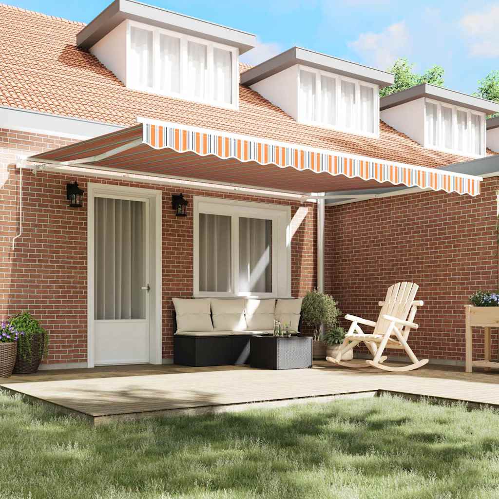 Retractable Awning Retractable Manual Multicolour 450 x 300 cm