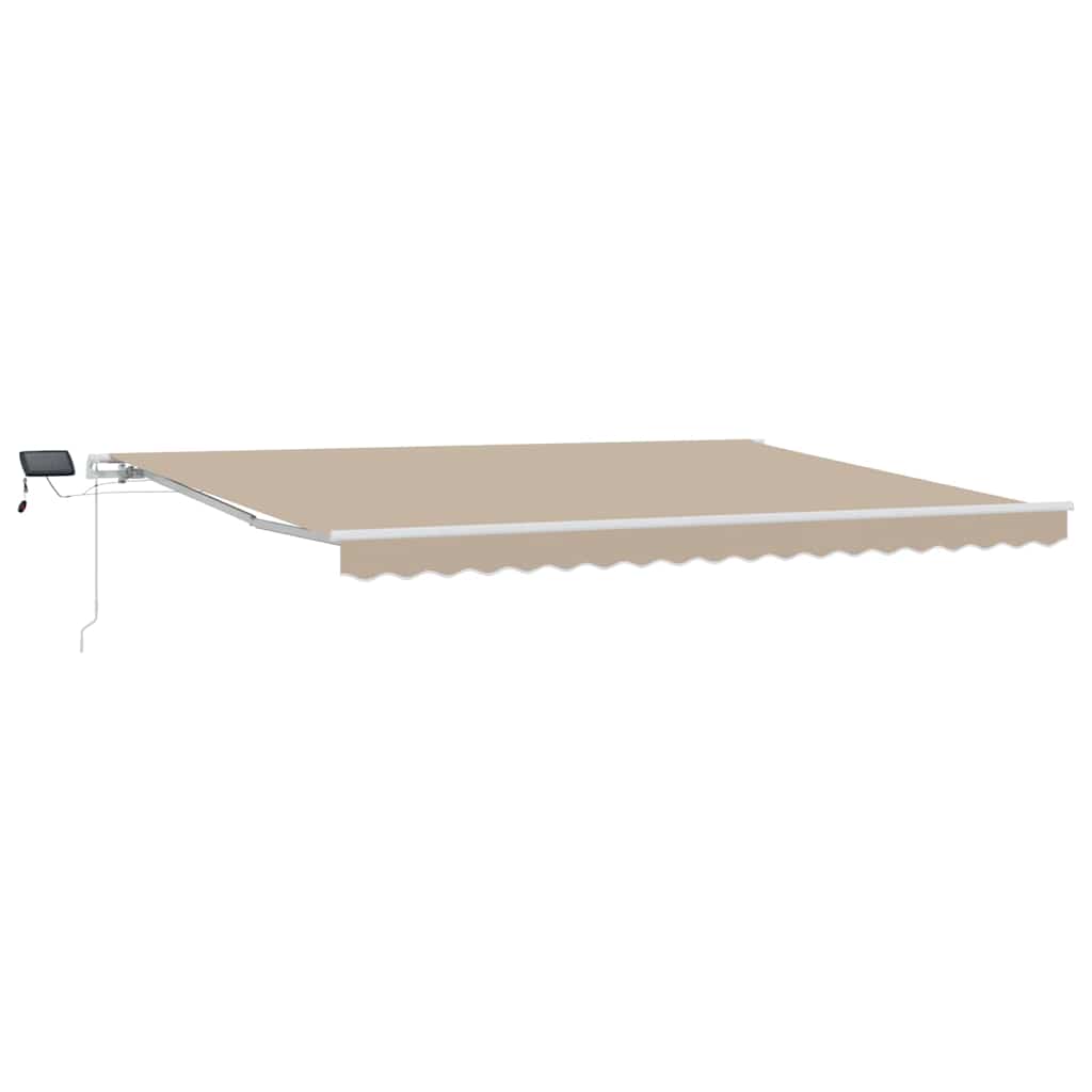 Retractable Awning Manual Beige 450 x 300 cm Fabric and Steel