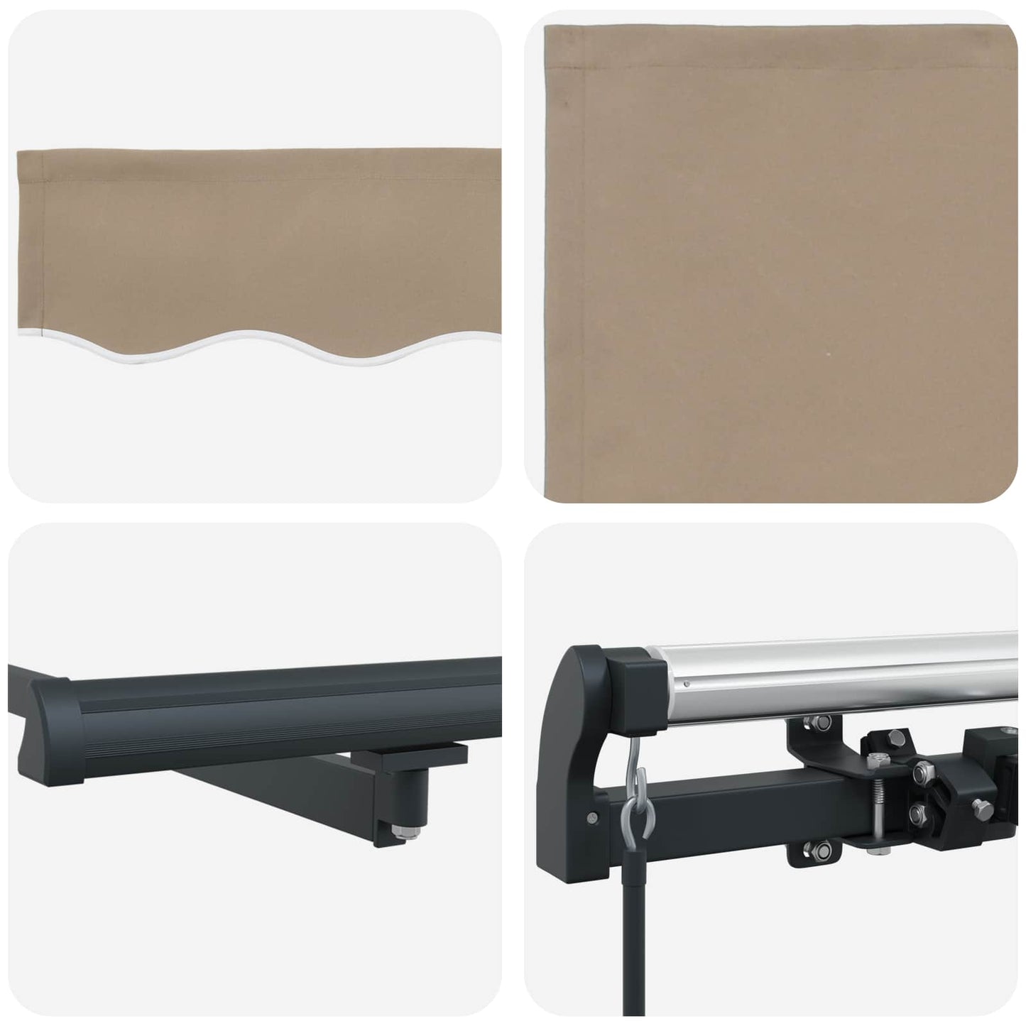 Retractable Awning Beige 450 x 300 cm Polyester and Steel