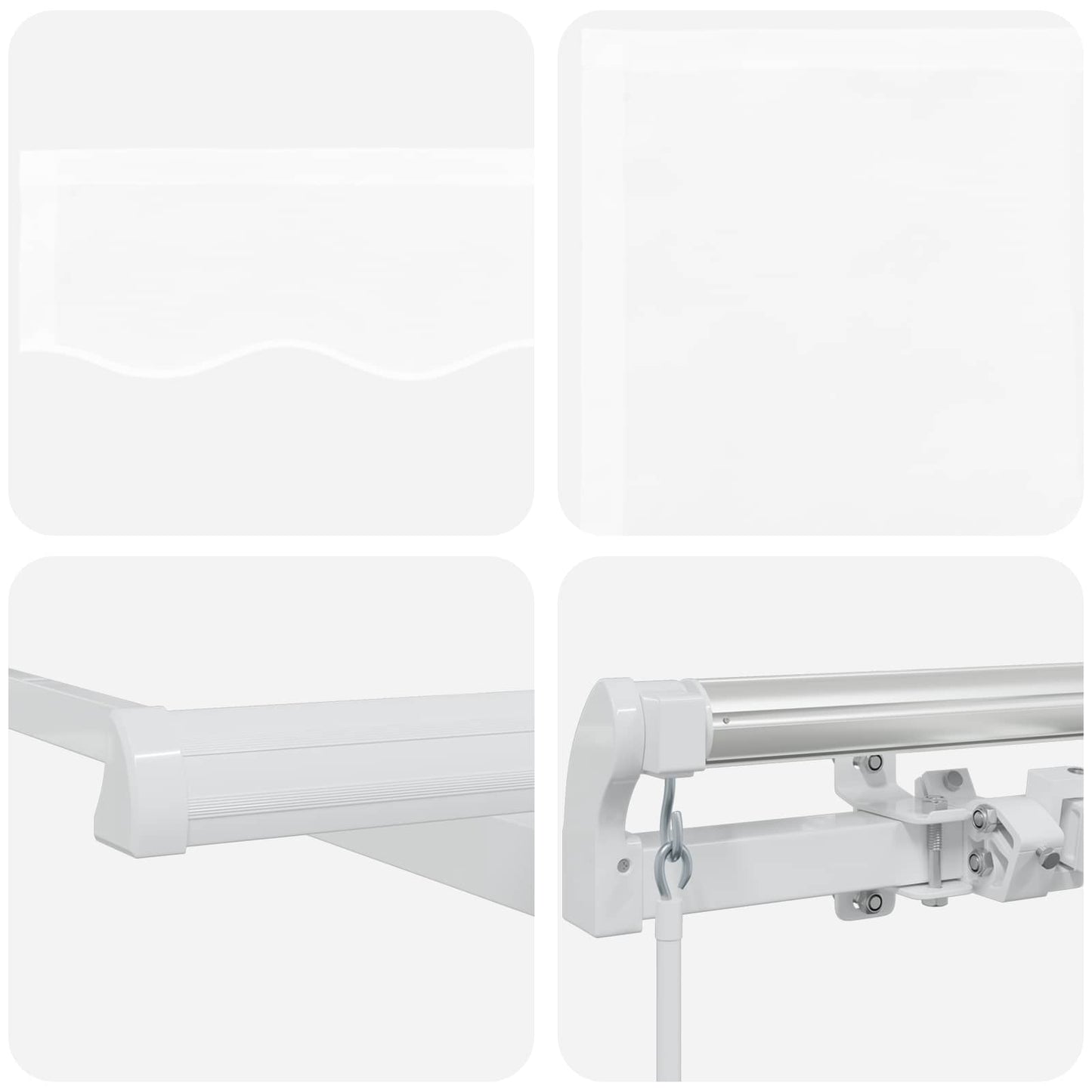 Awning Retractable White 450 x 300 x 165 cm Polyester and Metal