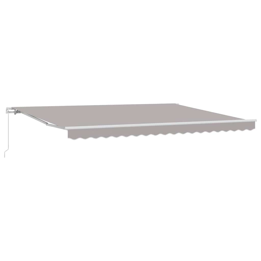 Retractable Awning Light Grey 450 x 300 x 165 cm
