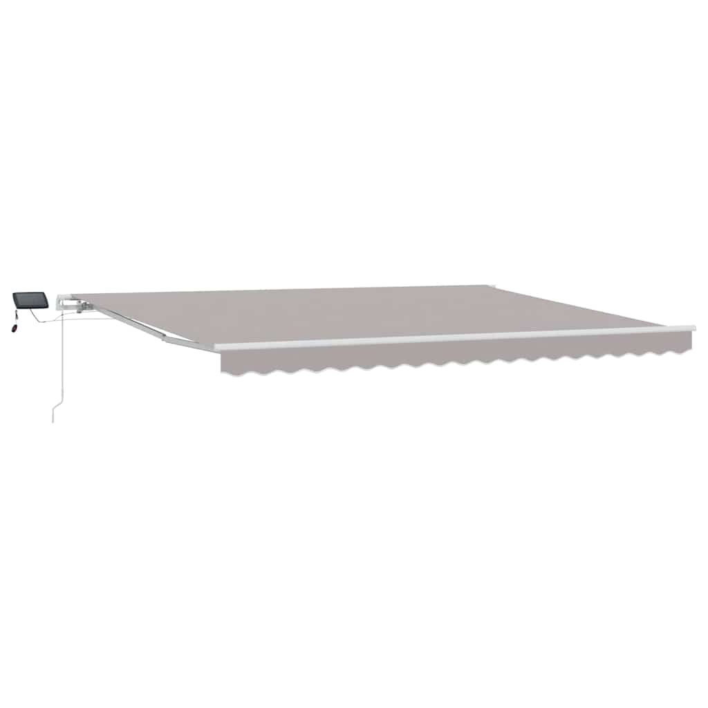 Retractable Awning Light Grey 450 x 300 cm Fabric and Steel
