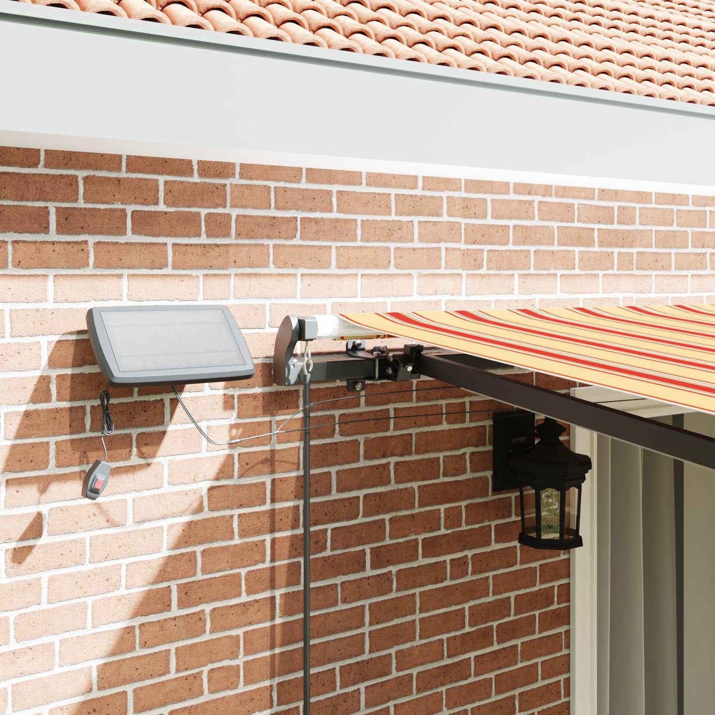 Retractable Awning Yellow and Orange 450 x 350 cm