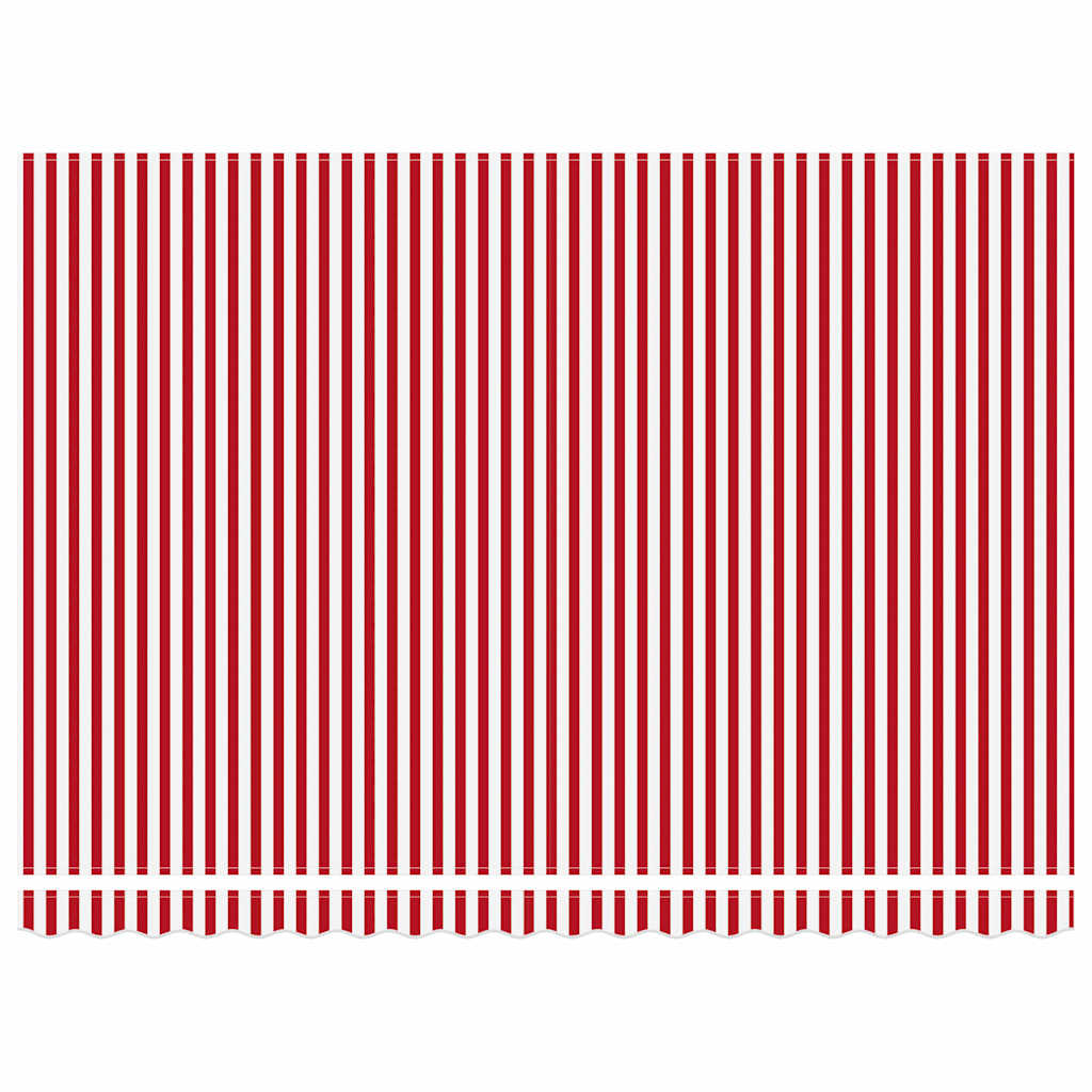 Retractable Awning Red and White 450 x 350 cm Fabric and Steel