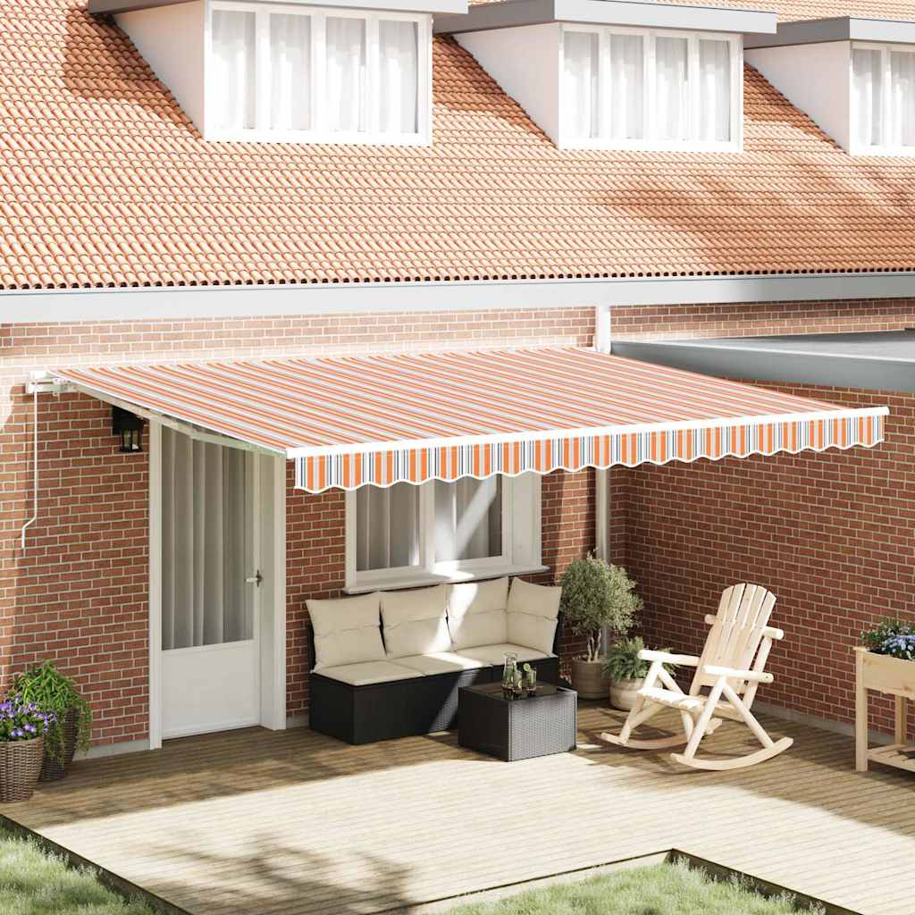 Awning Retractable Multicolour 450 x 350 x 165 cm Polyester